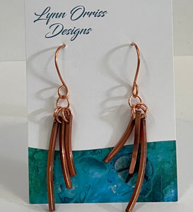 Lynn Orriss - Earrings - Copper - Fringe