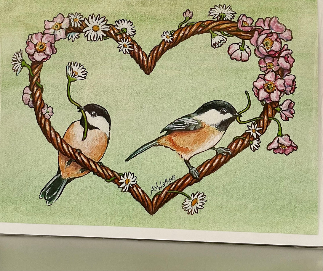 Andrea Walters - Card - Chickadee Heart