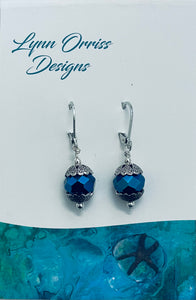 Lynn Orriss - Earrings - Blue crystal - medium