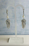 Julie Hawes - Earrings - Freshwater pearl and silver jellyfish