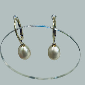 Julie Hawes - Earrings - Freshwater pearl drop, sterling silver