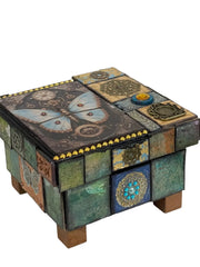 Load image into Gallery viewer, Bernice Pollock - Wood - Embellished box - 4.5&quot; x 4.5&quot; -  - Wood Art - McMillan Arts Centre &amp; MAC Box Office
