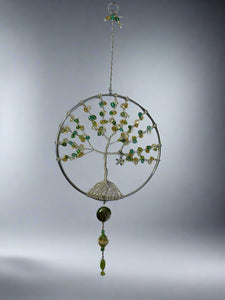 Dee Amendt - Suncatcher - Tree of Life  - 4" diameter, 9" hanging length -  - Metal Art - McMillan Arts Centre & MAC Box Office