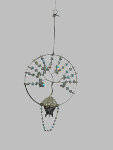 Dee Amendt - Suncatcher - Tree of Life  - 4" diameter, 9" hanging length -  - Metal Art - McMillan Arts Centre & MAC Box Office
