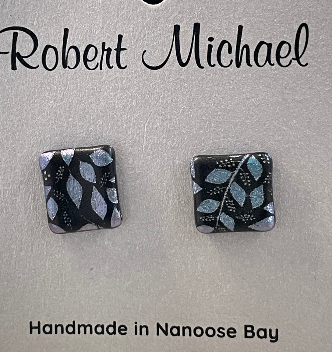 Robert Tutty - Earrings -  Dichroic glass - Square -  - Jewellery - McMillan Arts Centre & MAC Box Office