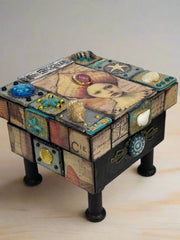 Load image into Gallery viewer, Bernice Pollock - Wood - Embellished box - 5&quot; x 5&quot; -  - Wood Art - McMillan Arts Centre &amp; MAC Box Office
