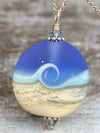 Garry White (Glass in Motion) - Necklace - Lampwork pendant - Circle - 18" chain