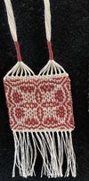 Sharon Young - Pendant - Handwoven from linen & flax - Rust