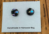 Robert Tutty - Earrings -  Dichroic glass - Round