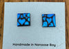Robert Tutty - Earrings -  Dichroic glass - Square