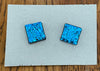 Robert Tutty - Earrings -  Dichroic glass - Square