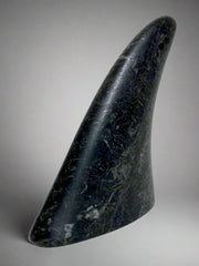 Load image into Gallery viewer, Ian Howie - Carving - Small Dorsal Fin - Carmanah Black Marble, Franklin River Valley -  - Carving - McMillan Arts Centre &amp; MAC Box Office
