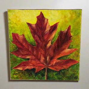 Margery Blom - Oil Painting - Oh Canada #2- 8" x 8" -  - Painting - McMillan Arts Centre & MAC Box Office