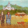 Fay St. Marie - Acrylic & Collage - Ukrainian Pioneers #3 - 6" x 6"