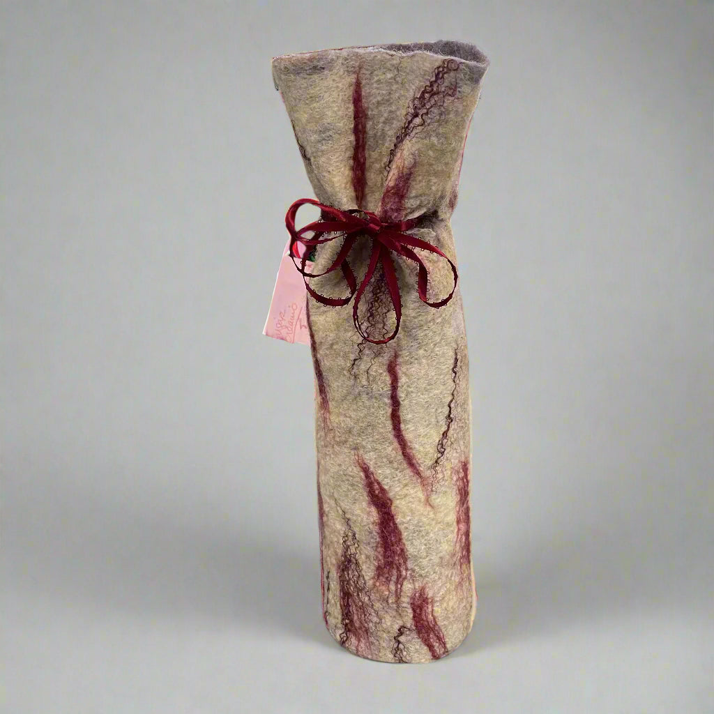 Sally Shivers - Felted bottle bag -  - Fibre Art - McMillan Arts Centre & MAC Box Office