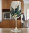 Lori Schiersmann -Wine Glass - Turquoise/Blue/Gold