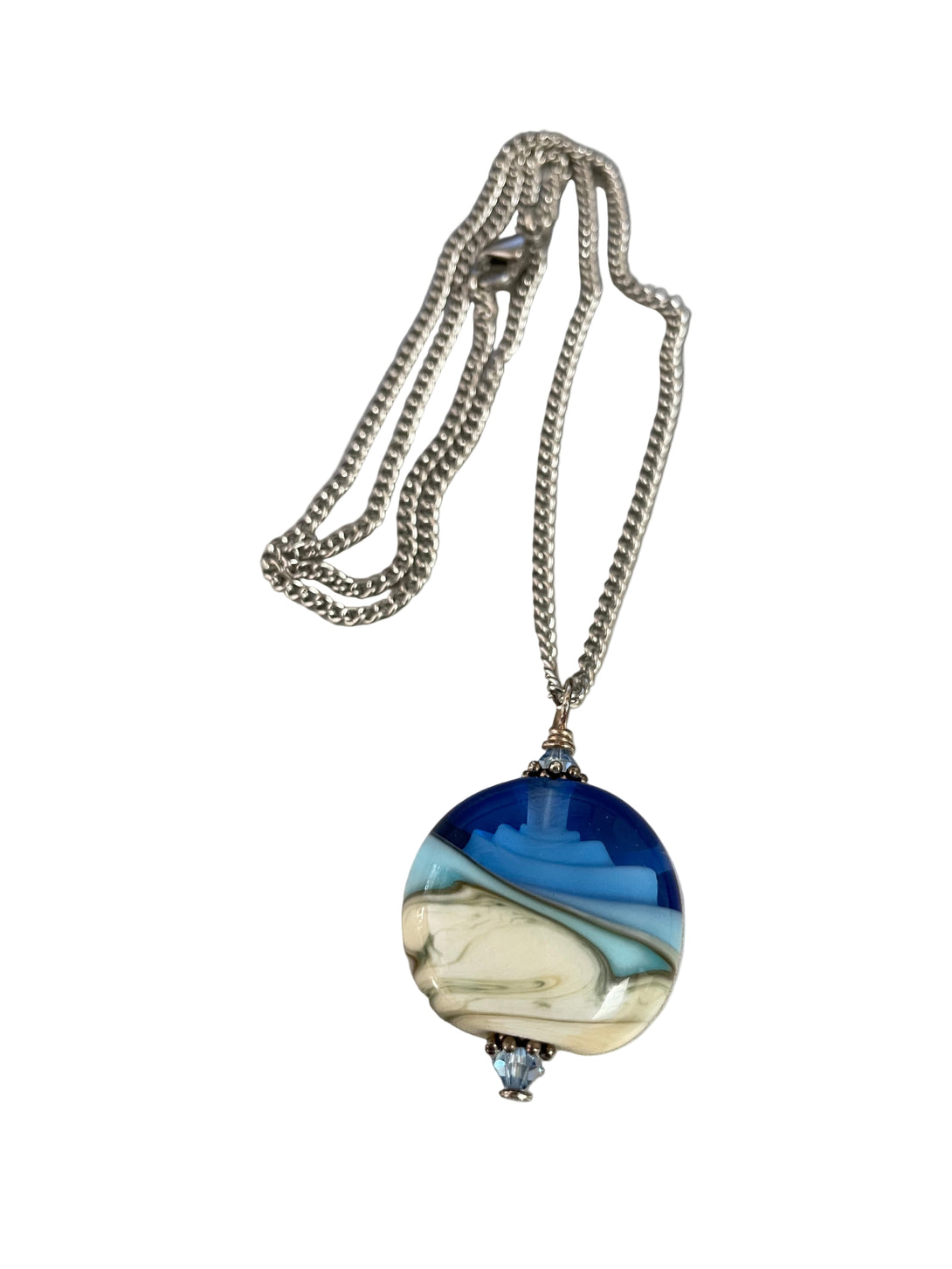 Garry White (Glass in Motion) - Necklace - Lampwork pendant - Round - 18