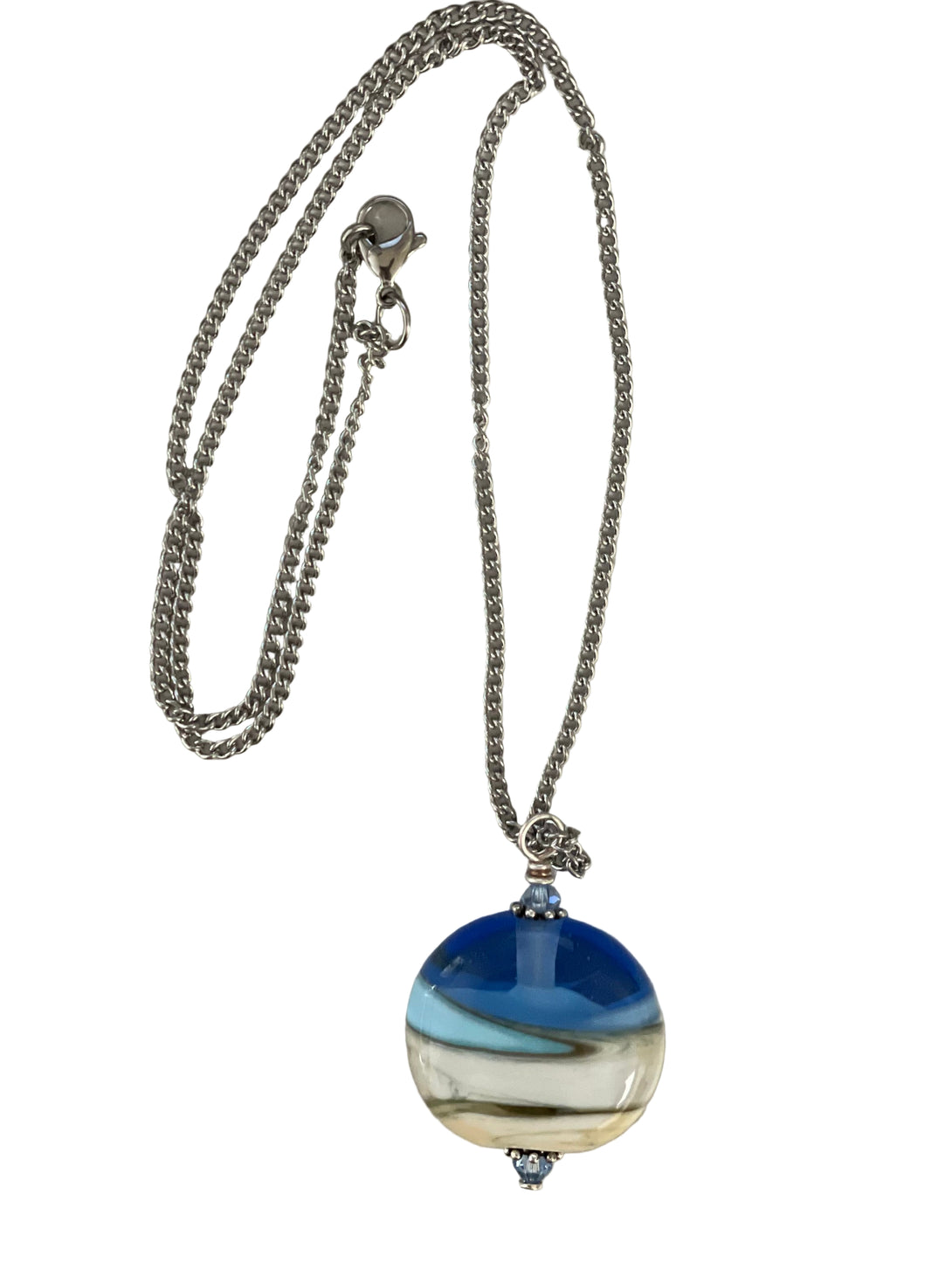 Garry White (Glass in Motion) - Necklace - Lampwork pendant - Round - 18