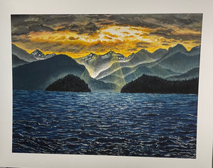 Julia Jenkins - Print -Mountain Scene (original painting by Twana MacArthur) 14" x 11" -  - Print - McMillan Arts Centre & MAC Box Office