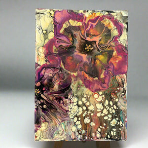 Diana Lockwood - Acrylic Pour - Flowers - 5" x 7"