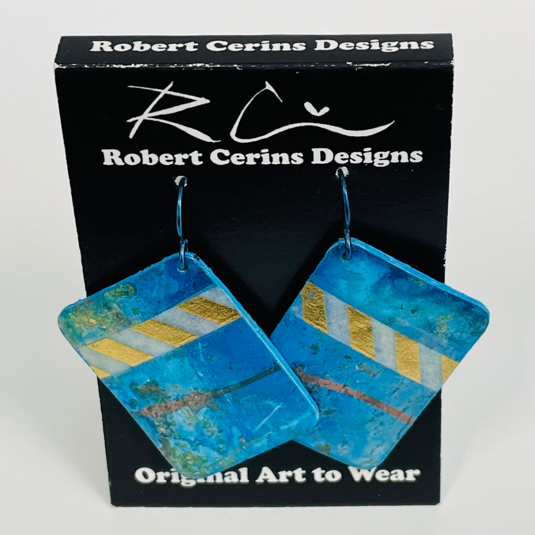 Robert Cerins - Earrings - Blue