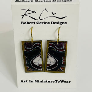 Robert Cerins - Earrings - Piano keys - Rectangle