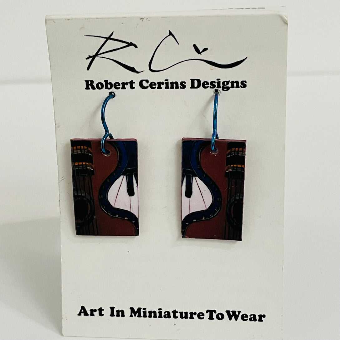 Robert Cerins - Earrings - Piano keys - Rectangle