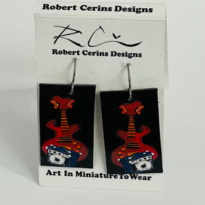 Robert Cerins - Earrings - Guitar  - Rectangle