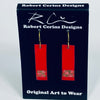Robert Cerins - Earrings - Red - Rectangle
