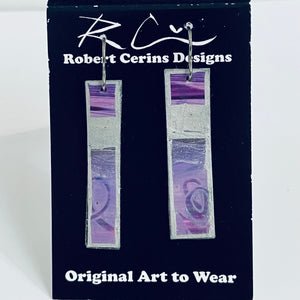 Robert Cerins - Earrings - Purple - Rectangle