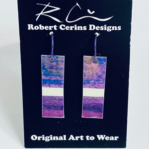 Robert Cerins - Earrings - Purple - Rectangle