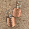 Laurie A. McDonald - Earrings - Copper - Textured Suare