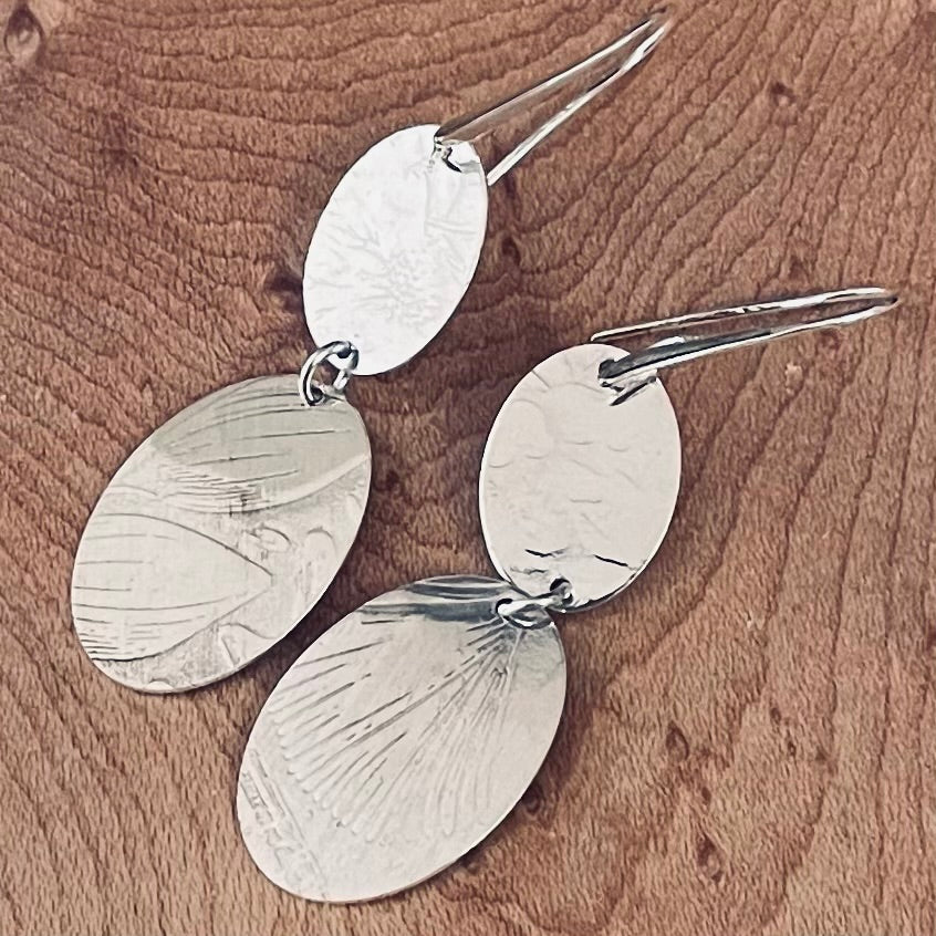 Laurie A. McDonald - Earrings - Sterling Silver - Double Oval Disc