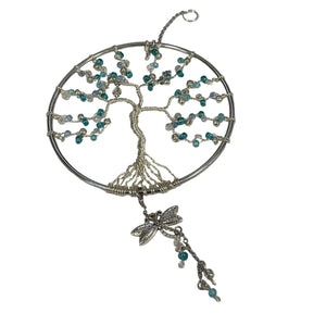 Dee Amendt - Suncatcher - Tree of Life  - 4" diameter, 7.5" hanging length