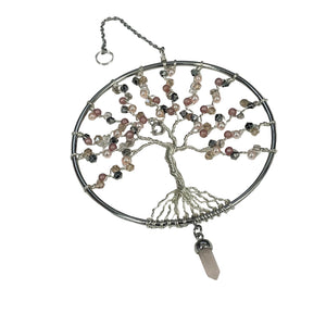 Dee Amendt - Suncatcher - Tree of Life  - 4" diameter, 9" hanging length