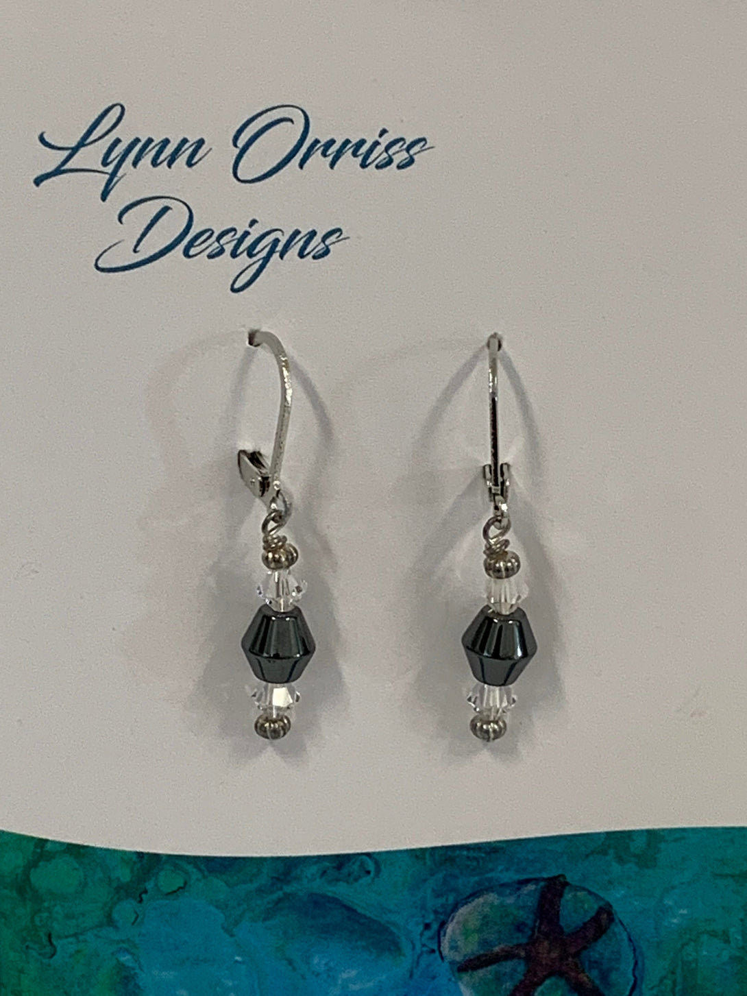 Lynn Orriss -  Earrings - Hematite and crystal -  - Jewellery - McMillan Arts Centre & MAC Box Office