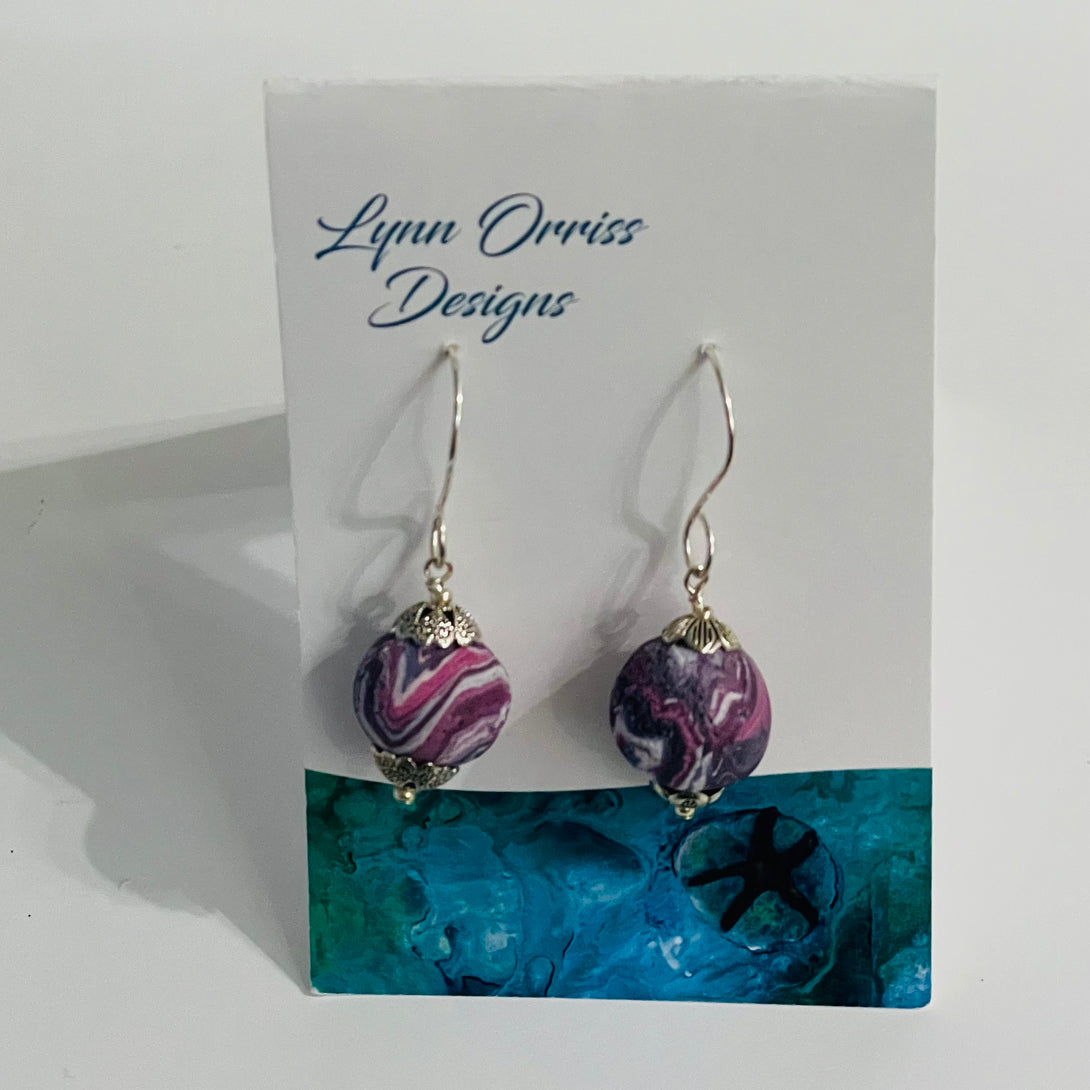 Lynn Orriss - Earrings - Purple - medium ball