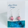 Lynn Orriss - Earrings -Pink with White - Small ball