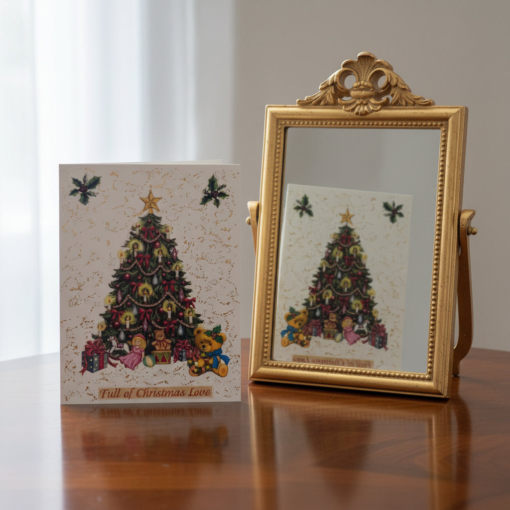 Penny Marshall - Christmas Card - Christmas tree with toys