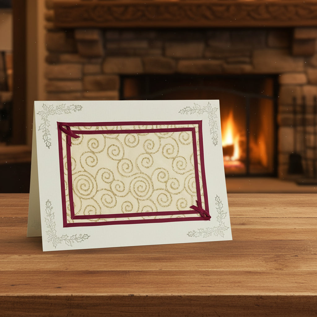 Penny Marshall - Christmas Card - Swirls of Gold