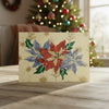 Penny Marshall - Christmas Card - Red & Blue Poinsettias