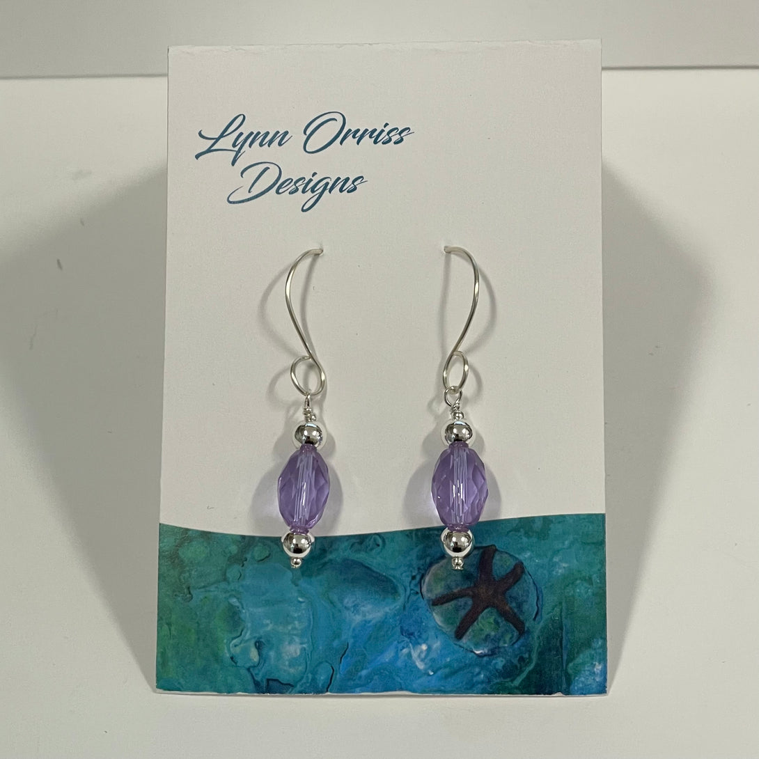 Lynn Orriss - Earrings - Lilac Crystal