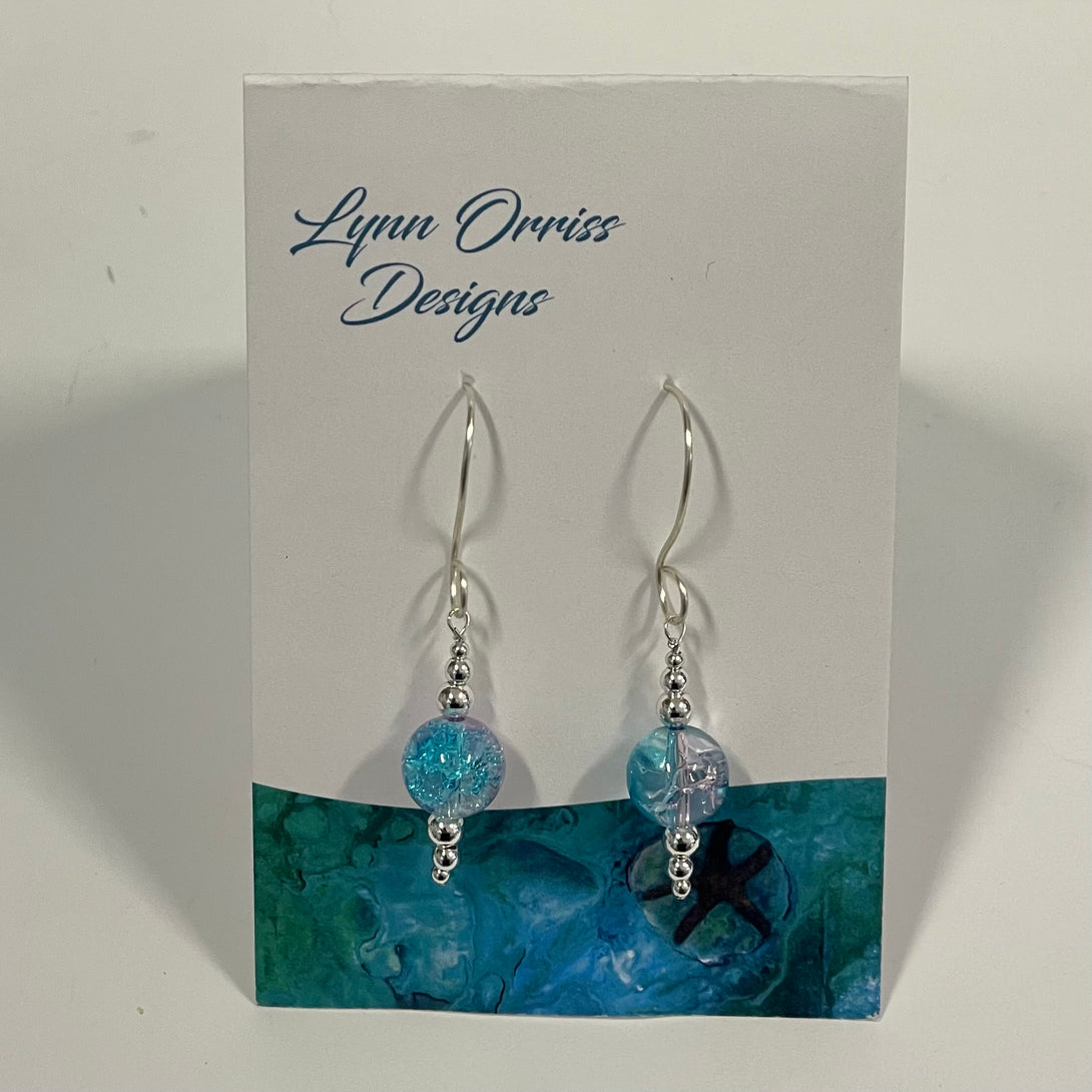 Lynn Orriss - Earrings - Blue & Pink Crystal
