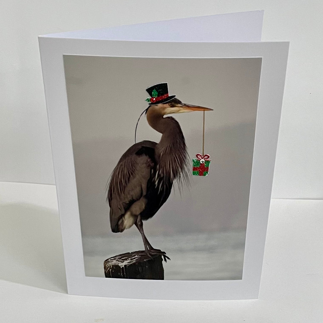 Jane Davidson - Christmas Card - Christmas Heron
