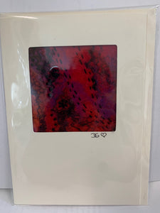 Darrell Giraldeau - Card - Fibre Art -red/purple -  - Card - McMillan Arts Centre & MAC Box Office