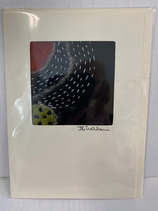 Darrell Giraldeau - Card - Botanical prnt - dark with stitches