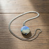 Garry White (Glass in Motion) - Necklace - Lampwork pendant - Circle - 18" chain