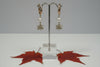Julie Hawes - Earrings - Sparkly maple leaf with pearl