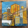 Marilyn Strongitharm - Acrylic Painting - City Scene #1 - 6" x 6"