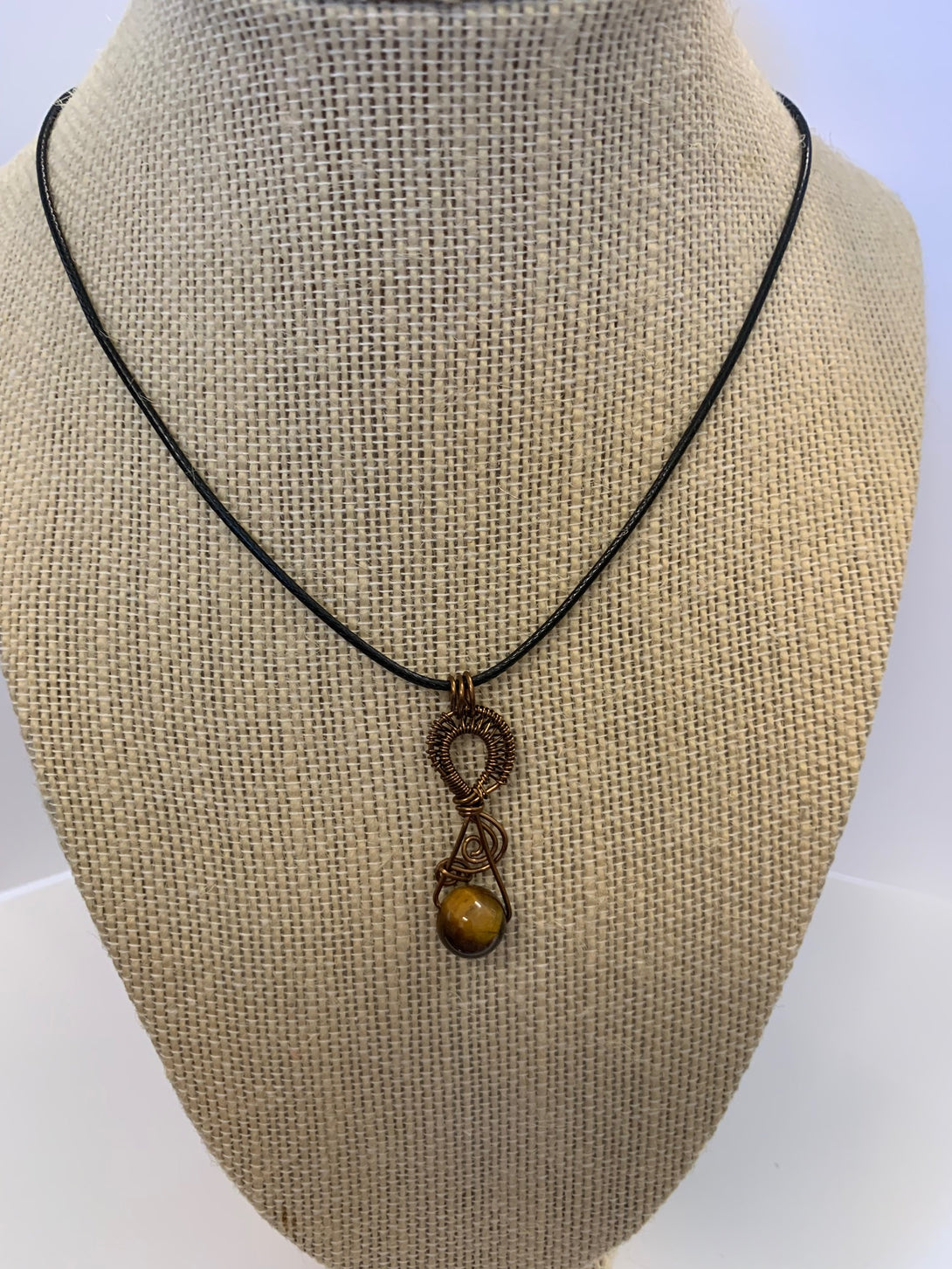 Quicksilver Creations - Pendant - Tigers Eye-copper wrap-18